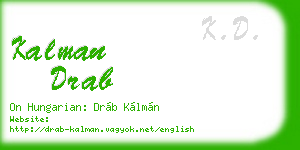 kalman drab business card